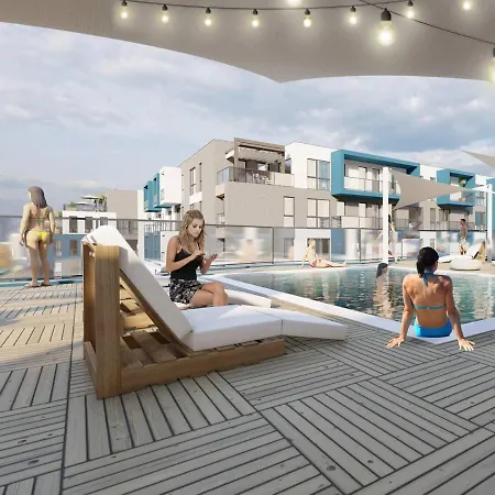 Embassy Mamaia Nord - Piscina Pe Acoperis & Parcare Gratis Διαμέρισμα